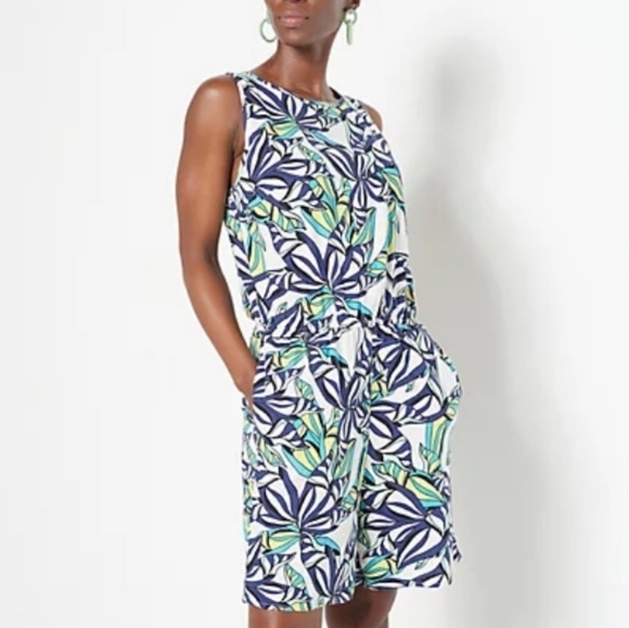 Jason Wu Linen Beach Romper - Picture 1 of 9